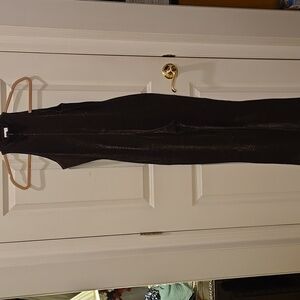 Vintage 90’s Moda International Jumpsuit XS Sparkly Halter Kick Flare High Neck